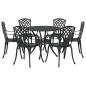 Preview: Garten Essgruppe 7 pcs Schwarz Aluminium
