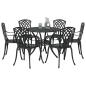 Preview: Garten Essgruppe 7 pcs Schwarz Aluminium