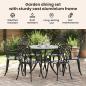 Preview: Garten Essgruppe 7 pcs Schwarz Aluminium