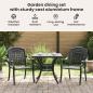 Preview: Gartentisch Set 3 pcs Schwarz Gussaluminium