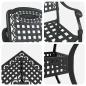 Preview: Gartentisch Set 5 pcs Schwarz Gussaluminium