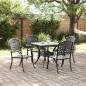 Preview: Gartentisch Set 5 pcs Schwarz Gussaluminium
