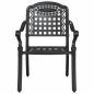 Preview: Gartentisch Set 5 pcs Schwarz Gussaluminium