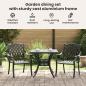 Preview: Gartentisch Set 3 pcs Schwarz Gussaluminium