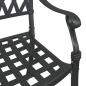 Preview: Gartentisch Set 3 pcs Schwarz Gussaluminium