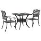 Preview: Gartentisch Set 3 pcs Schwarz Gussaluminium