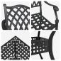 Preview: Gartentisch Set 5 pcs Schwarz Gussaluminium