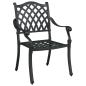 Preview: Gartentisch Set 5 pcs Schwarz Gussaluminium