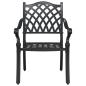 Preview: Gartentisch Set 5 pcs Schwarz Gussaluminium
