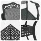 Preview: Gartentisch Set 5 pcs Schwarz Gussaluminium