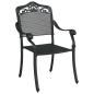 Preview: Gartentisch Set 5 pcs Schwarz Gussaluminium