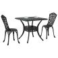 Preview: Gartentisch Set 3 pcs Schwarz Gussaluminium