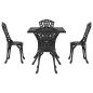 Preview: Gartentisch Set 5 pcs Schwarz Gussaluminium