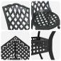 Preview: Gartentisch Set 5 pcs Schwarz Gussaluminium