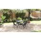 Preview: Gartentisch Set 5 pcs Schwarz Gussaluminium