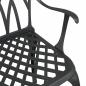 Preview: Gartentisch Set 3 pcs Schwarz Gussaluminium