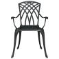 Preview: Gartentisch Set 3 pcs Schwarz Gussaluminium