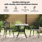 Preview: Gartentisch Set 3 pcs Schwarz Gussaluminium