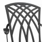 Preview: Gartentisch Set 3 pcs Schwarz Gussaluminium