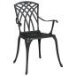 Preview: Gartentisch Set 3 pcs Schwarz Gussaluminium
