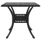 Preview: Gartentisch Set 5 pcs Schwarz Gussaluminium