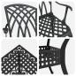 Preview: Gartentisch Set 5 pcs Schwarz Gussaluminium