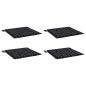 Preview: Gartenstuhl-Kissen 4 Stk. Schwarz Karomuster 40x40x3 cm Stoff