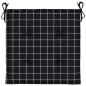 Preview: Gartenstuhl-Kissen 4 Stk. Schwarz Karomuster 40x40x3 cm Stoff