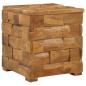 Preview: Aufbewahrungshocker Braun 40 x 40 x 45 cm Massives Teakholz