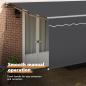 Preview: Einziehbare Markise Anthrazit 500 x 300 cm