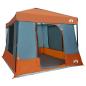 Preview: Camping-Zelt-Set 2 pcs Grau und Orange Taffeta und Stoff