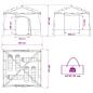 Preview: Camping-Zelt-Set 2 pcs Grau und Orange Taffeta und Stoff