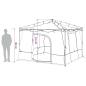 Preview: Camping-Zelt-Set 2 pcs Grau und Orange Taffeta und Stoff