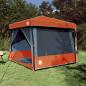 Preview: Camping-Zelt-Set 2 pcs Grau und Orange Taffeta und Stoff
