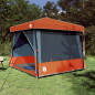 Preview: Camping-Zelt-Set 2 pcs Grau und Orange Taffeta und Stoff