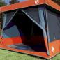 Preview: Camping-Zelt-Set 2 pcs Grau und Orange Taffeta und Stoff