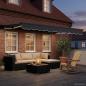 Preview: Manueller Markisenrahmen mit LEDs Anthrazit 3 x 2,5 m