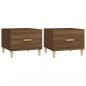 Preview: Couchtische 2 Stk. Braun Eichen-Optik 50x50x40 cm Holzwerkstoff