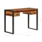 Preview: Schreibtisch mit 2 Schubladen 110x50x77 cm Massivholz Akazie