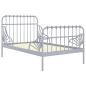 Preview: Ausziehbett Grau Metall 80x130/200 cm
