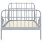 Preview: Ausziehbett Grau Metall 80x130/200 cm