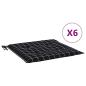 Preview: Gartenstuhl-Kissen 6 Stk. Schwarz Karomuster 40x40x3 cm Stoff