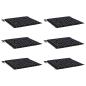 Preview: Gartenstuhl-Kissen 6 Stk. Schwarz Karomuster 40x40x3 cm Stoff