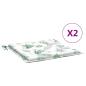 Preview: Stuhlkissen 2 Stk. Blattmuster 40x40x3 cm Stoff