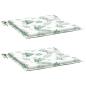 Preview: Stuhlkissen 2 Stk. Blattmuster 40x40x3 cm Stoff