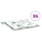 Preview: Stuhlkissen 6 Stk. Blattmuster 40x40x3 cm Stoff