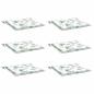 Preview: Stuhlkissen 6 Stk. Blattmuster 40x40x3 cm Stoff