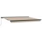 Preview: Ausziehbare Markise Beige 4 x 3 m Leinen und Aluminium