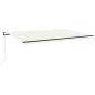 Preview: Automatische Markise mit LED & Windsensor 500x350 cm Creme