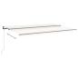 Preview: Automatische Markise mit LED & Windsensor 500x350 cm Creme
